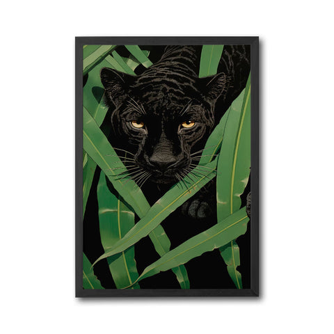 Black Panther Jungle Wall Print Wall Poster – Aesthetic Wildlife Print for Home Decor