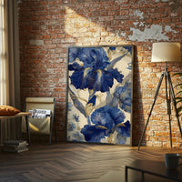 Blue Iris Flower Wall Décor | Aesthetic Botanical Décor Poster for Home Decor