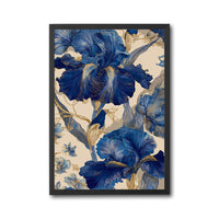 Blue Iris Flower Wall Décor | Aesthetic Botanical Décor Poster for Home Decor