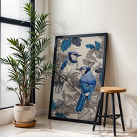Blue Jays Illustration Aesthetic Home Art Décor Poster Print