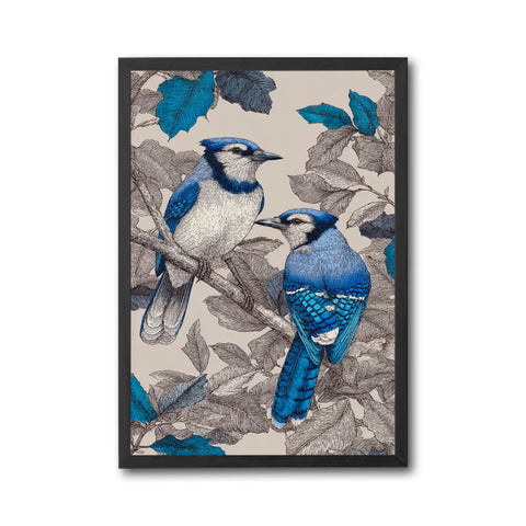 Blue Jays Illustration Aesthetic Home Art Décor Poster Print
