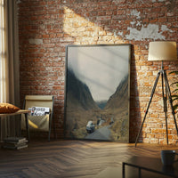 BMT 216A Aston Martin Cinematic Mountain Landscape Wall Print Décor Poster