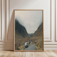 BMT 216A Aston Martin Cinematic Mountain Landscape Wall Print Décor Poster