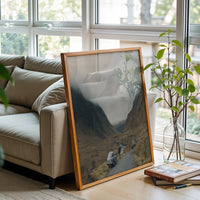 BMT 216A Aston Martin Cinematic Mountain Landscape Wall Print Décor Poster