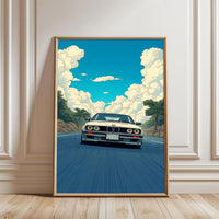 BMW Car Aesthetic Décor Poster, Contemporary Automotive Wall Print for Home or Office Decor