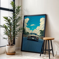 BMW Car Aesthetic Décor Poster, Contemporary Automotive Wall Print for Home or Office Decor