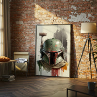 Boba Fett Star Wars Wall Décor Print – Aesthetic Sci-Fi Fan Art for Man Cave or Home Decor