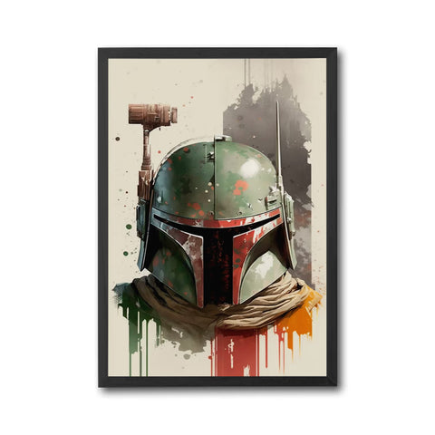 Boba Fett Star Wars Wall Décor Print – Aesthetic Sci-Fi Fan Art for Man Cave or Home Decor