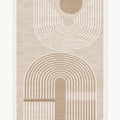 Bohemian Boho Oval Area Rug – Beige