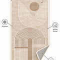 Bohemian Boho Oval Area Rug – Beige – features