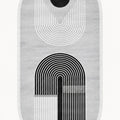 Bohemian Boho Oval Area Rug – Gray