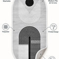 Bohemian Boho Oval Area Rug – Gray – features