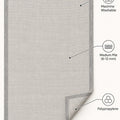 Border Modern Kitchen Rug – Charcoal & Ecru – features