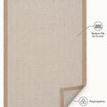 Border Modern Kitchen Rug – Ecru & Natural – features