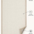Bordered Modern Kitchen Rug – Beige & Cream – features