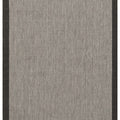 Bordered Modern Kitchen Rug – Black