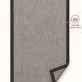 Bordered Modern Kitchen Rug – Black – features