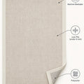 Bordered Modern Kitchen Rug – Cream & Beige – features