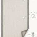 Bordered Modern Kitchen Rug – Cream & Gray – features