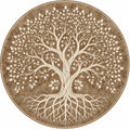 Botanical Marble Geometric Area Rug