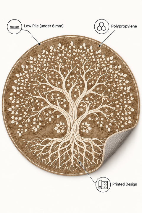 Botanical Marble Geometric Area Rug – features