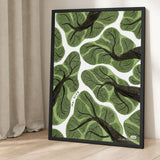 Botanical Modern Wall Art – Green Tree Canopy Watercolor Print