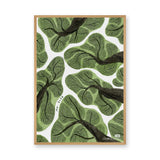 Botanical Modern Wall Art – Green Tree Canopy Watercolor Print
