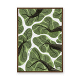 Botanical Modern Wall Art – Green Tree Canopy Watercolor Print
