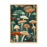 Botanical Vintage Boho Wall Art – Whimsical Mushroom Forest