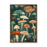 Botanical Vintage Boho Wall Art – Whimsical Mushroom Forest