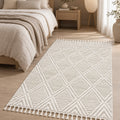 Boucle Modern Area Rug in a bedroom