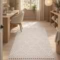 Boucle Modern Area Rug in a office