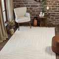 Boucle Modern Area Rug – Beige 11 in a living room