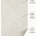 Boucle Modern Area Rug – Beige 11 – features