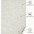 Boucle Modern Area Rug – Cream – features