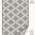 Boucle Scandinavian Area Rug – Gray – features