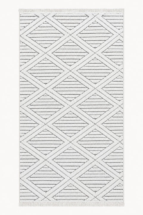 Boucle Scandinavian Area Rug – Off White