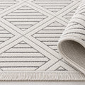 Boucle Scandinavian Area Rug – Off White – texture close-up