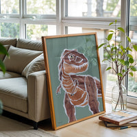 Boys Live Here Dinosaur Collage Wall Poster