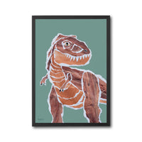Boys Live Here Dinosaur Collage Wall Poster