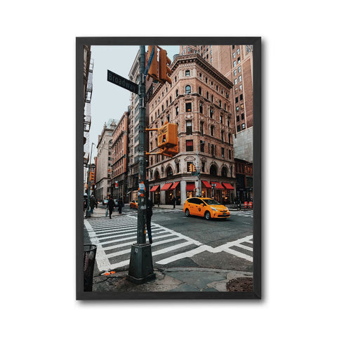 Broadway New York City Street Scene Wall Poster – Aesthetic NYC Wall Poster