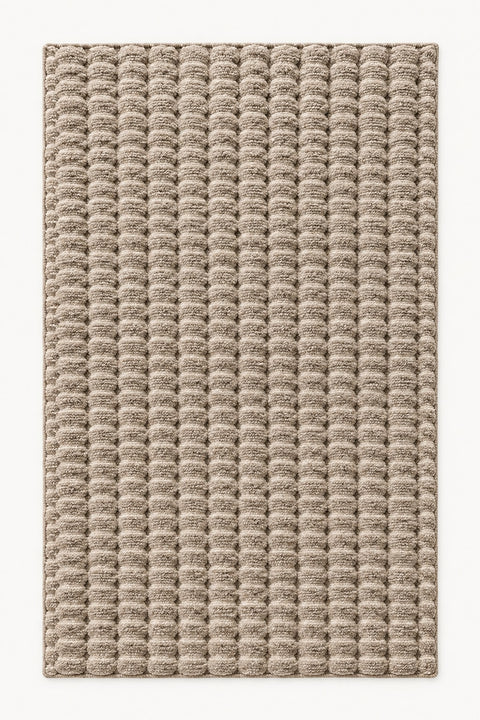 Bubble Modern Plush Area Rug – Brown