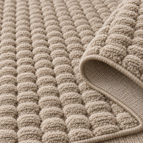 Bubble Modern Plush Area Rug – Brown – texture close-up