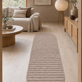 Bubble Modern Plush Area Rug – Burgundy in a living room