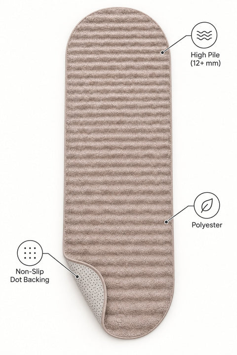 Bubble Modern Plush Area Rug – Burgundy – features