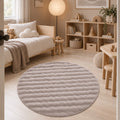 Bubble Modern Plush Area Rug – Taupe in a nursery