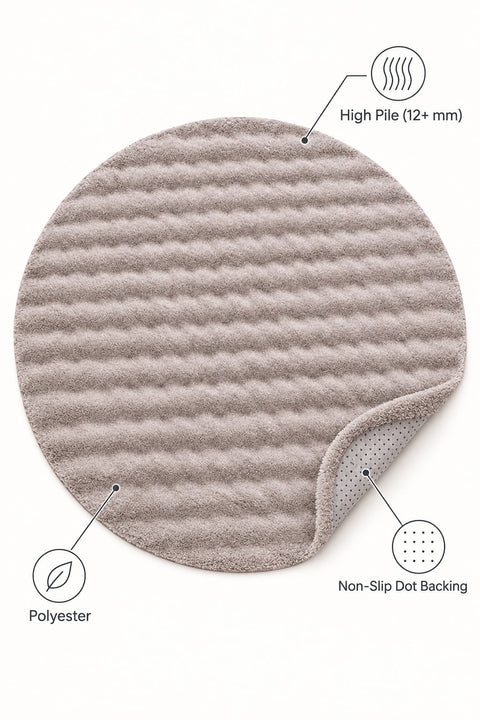 Bubble Modern Plush Area Rug – Taupe – features