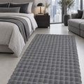 Bubble Modern Shag Area Rug in a bedroom