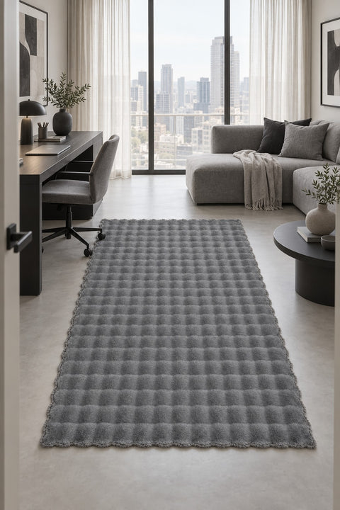 Bubble Modern Shag Area Rug in a office