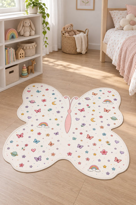 Butterfly Kids Area Rug in a nursery